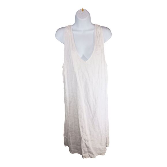 Tommy Bahama Two Palms The Back Dress Linen Shift Knee-Length White Womens Large - Picture 1 of 5